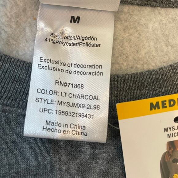 Disney medium Chenille patch print Mickey Mouse sweatshirt SP2 2054 - Picture 5 of 13